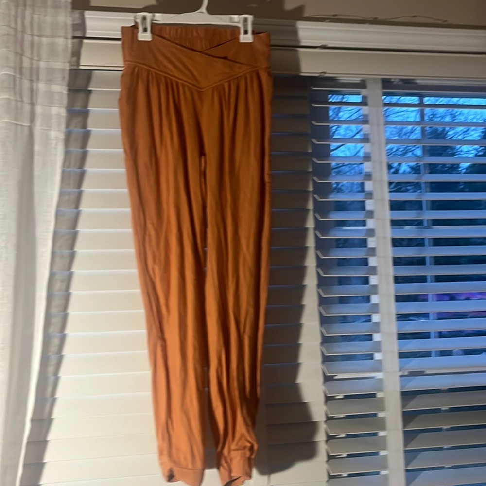Orange crossover Lounge pants. Banjara, size small.